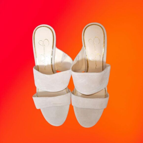 Jessica Simpson Cayren Leather Strap Wedge Sandal Nude Size 7M (4456) - Picture 1 of 4